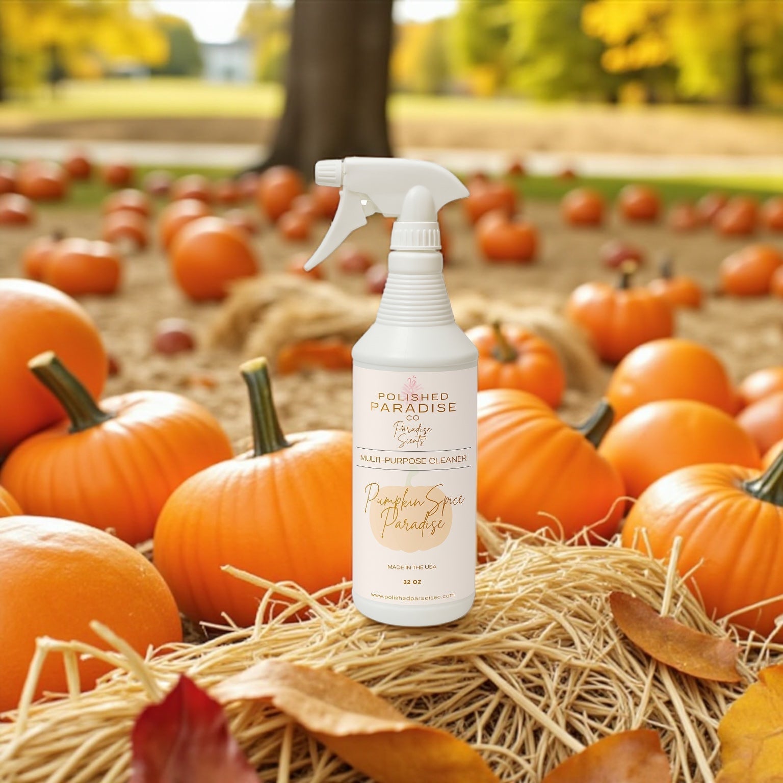 Apple Pie Paradise Room Spray, Caramel Latte Paradise Room Spray, and Pumpkin Spice Paradise Room Spray as "Fall Scents" Collection
