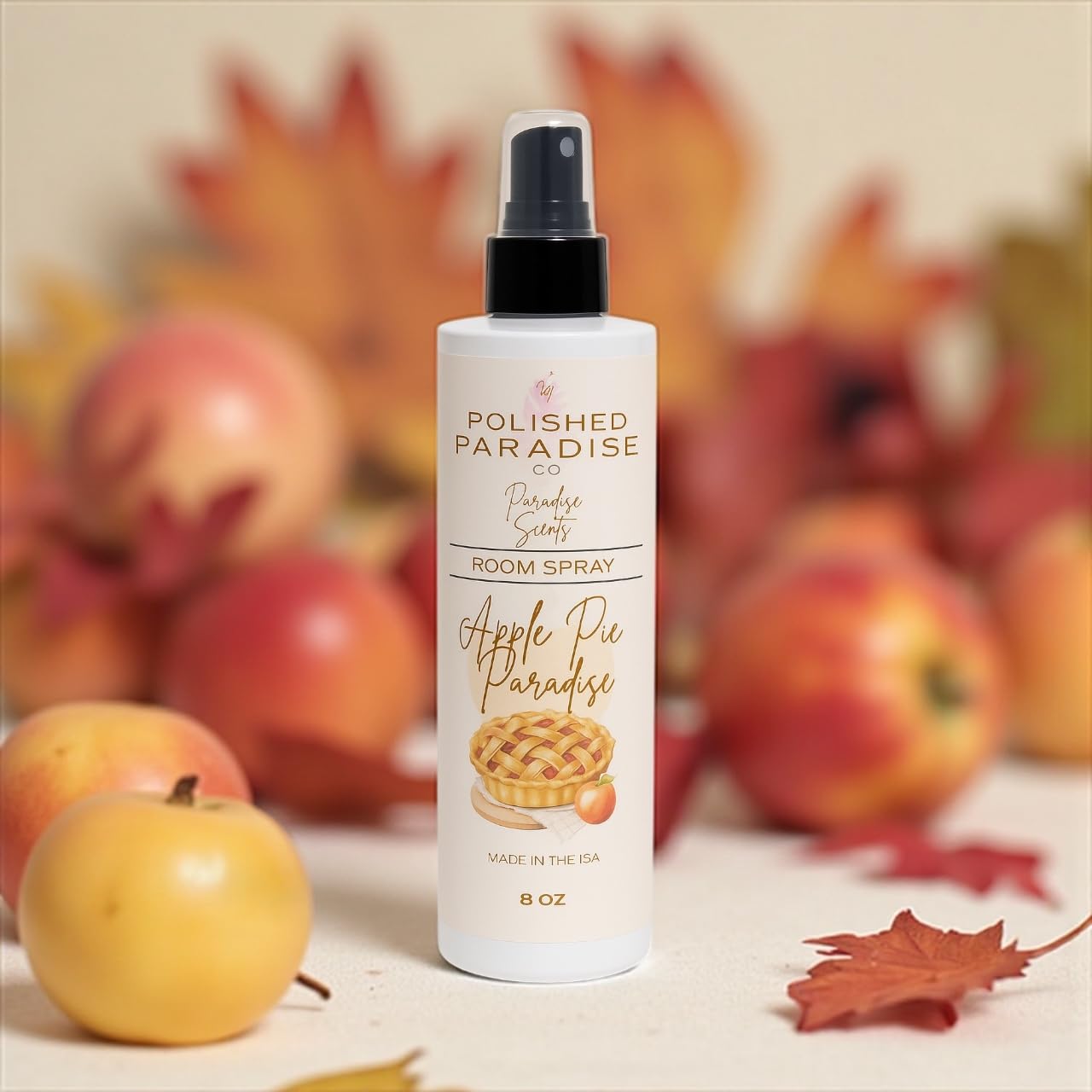 Polished Paradise Co Paradise Scents Room Spray, Fall Home Fragrance Mist, Air Freshener, 8 oz