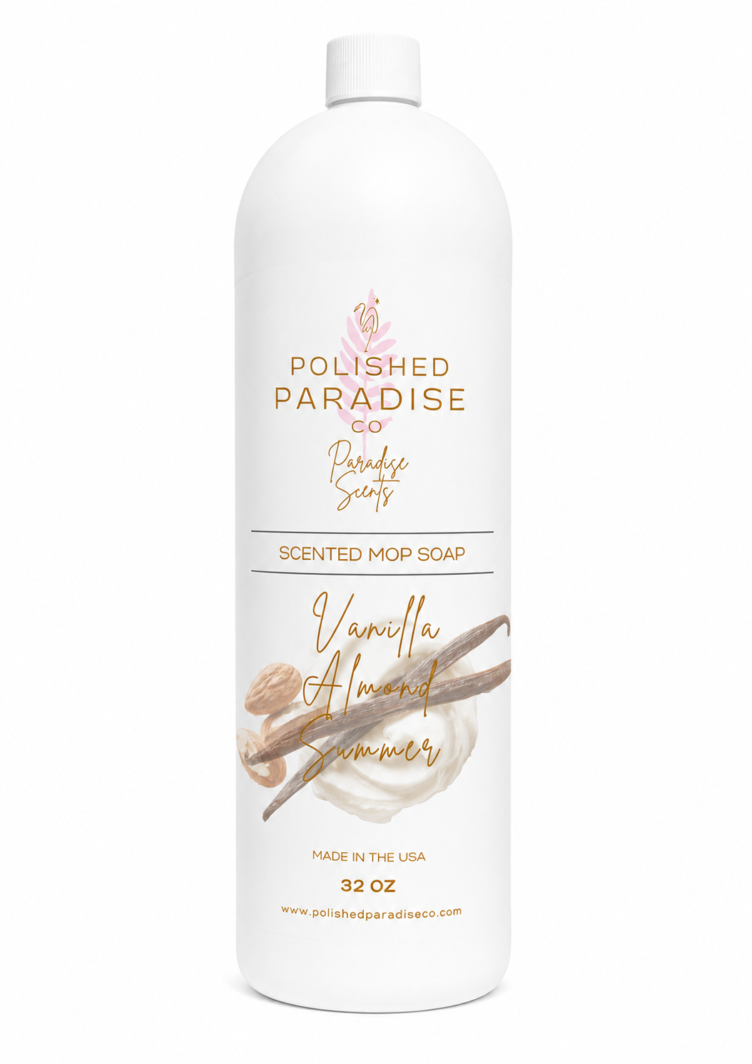 Vanilla Almond Summer Scented Mop Soap – Inspired Luxury Floor Cleaner, 32 oz
