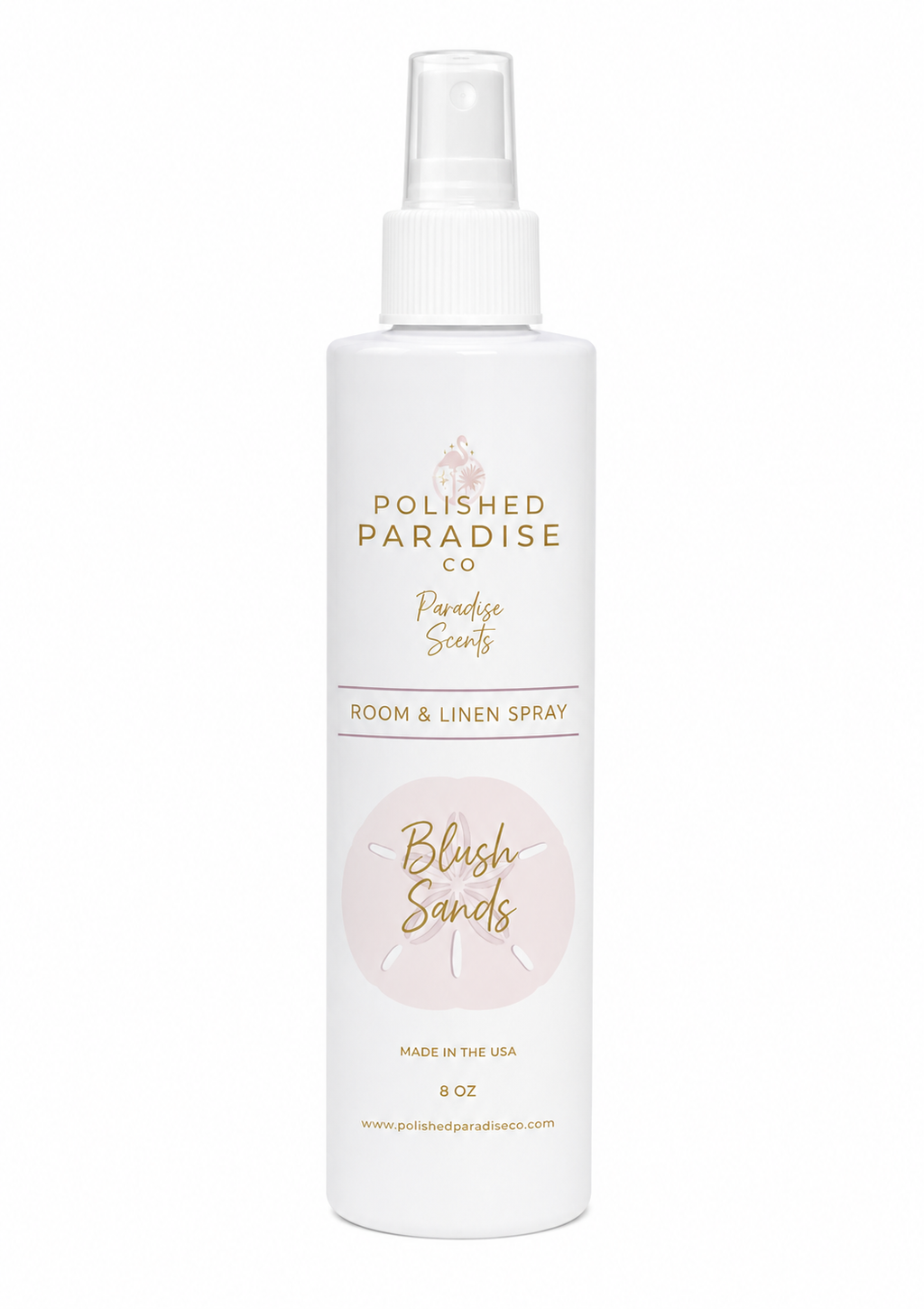 Blush Sands Scented Room Spray, Pink Sands Inspired Scented Home Fragrance Mist, Air Freshener, 8 oz