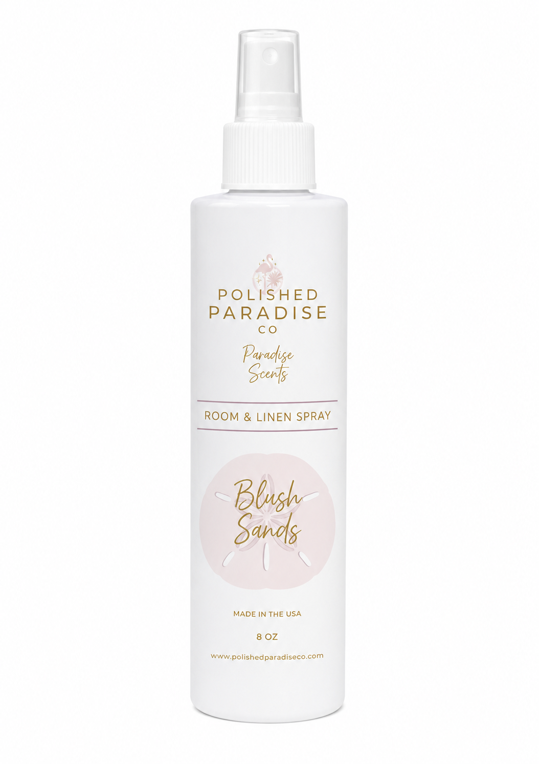 Blush Sands Scented Room Spray, Pink Sands Inspired Scented Home Fragrance Mist, Air Freshener, 8 oz