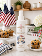 Red, White & Blueberry Scented Room Spray, Blueberry Muffin Scented Home Fragrance Mist, Air Freshener, 8 oz