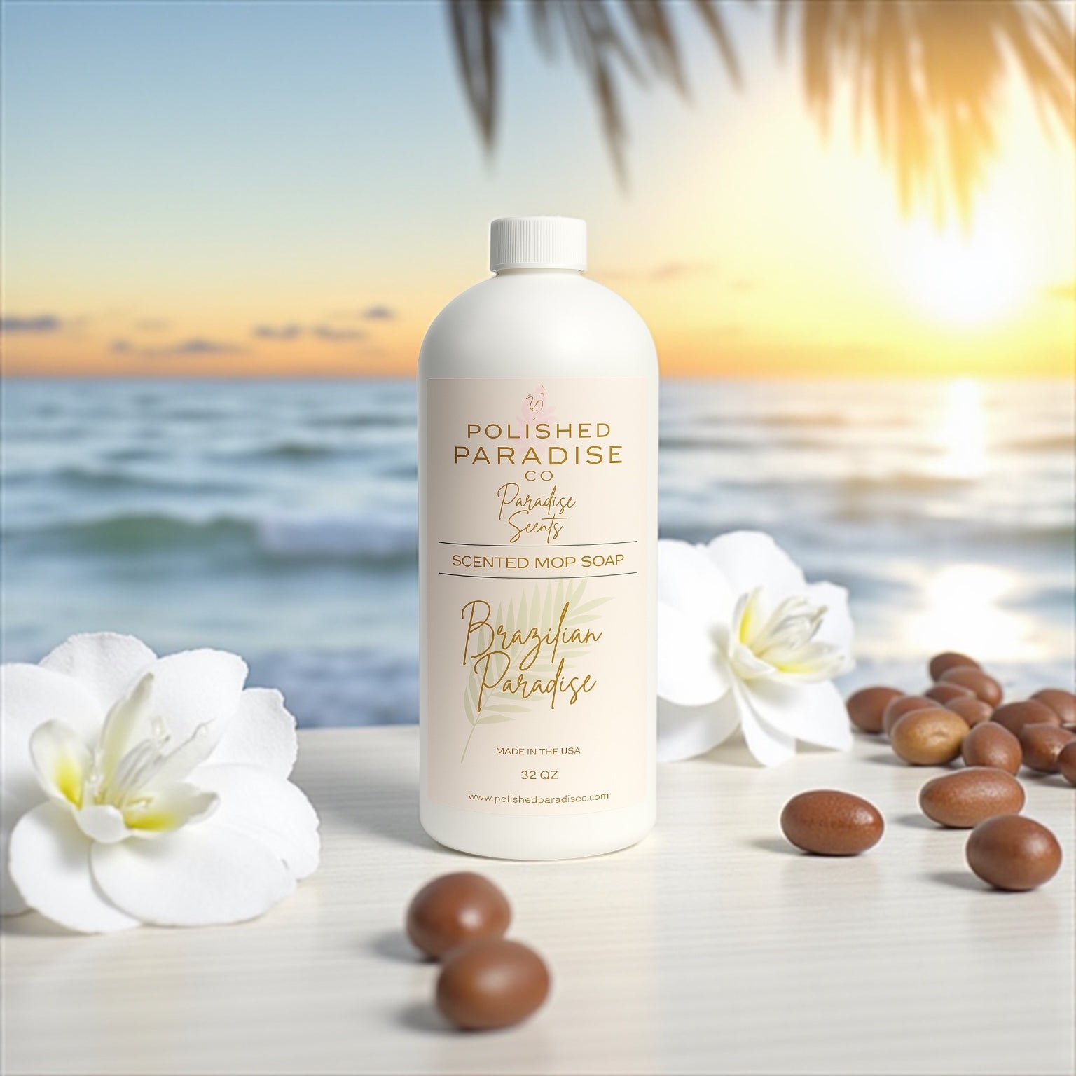 Polished Paradise Co Paradise Scents Tropical Scented Mop Soap Home Fragrance Floor Cleaner 32 OZ