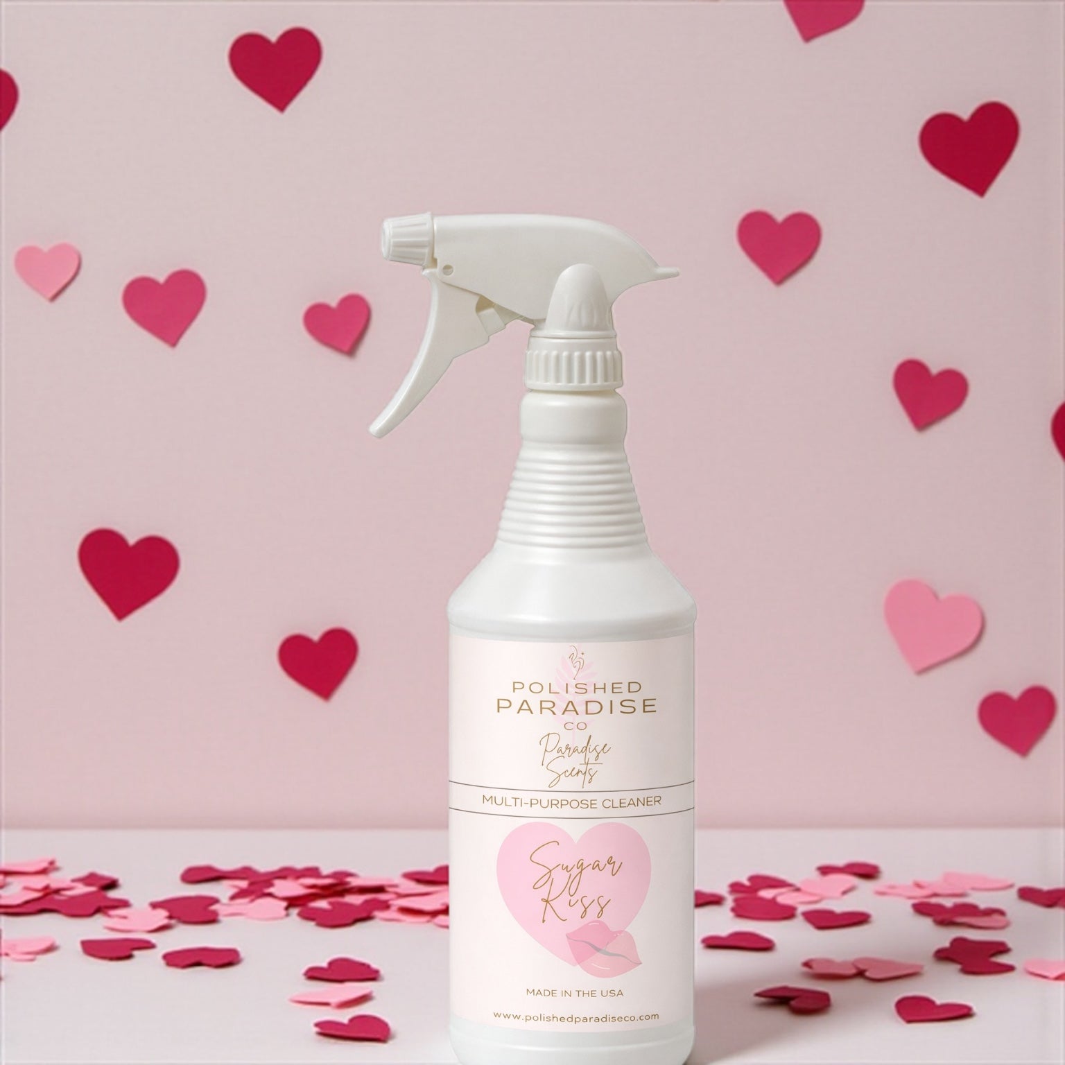 Polished Paradise Co Paradise Scents Valentine’s Day Scented Multi Purpose Spray Holiday Home Fragrance Hard Surface Cleaner 32 OZ