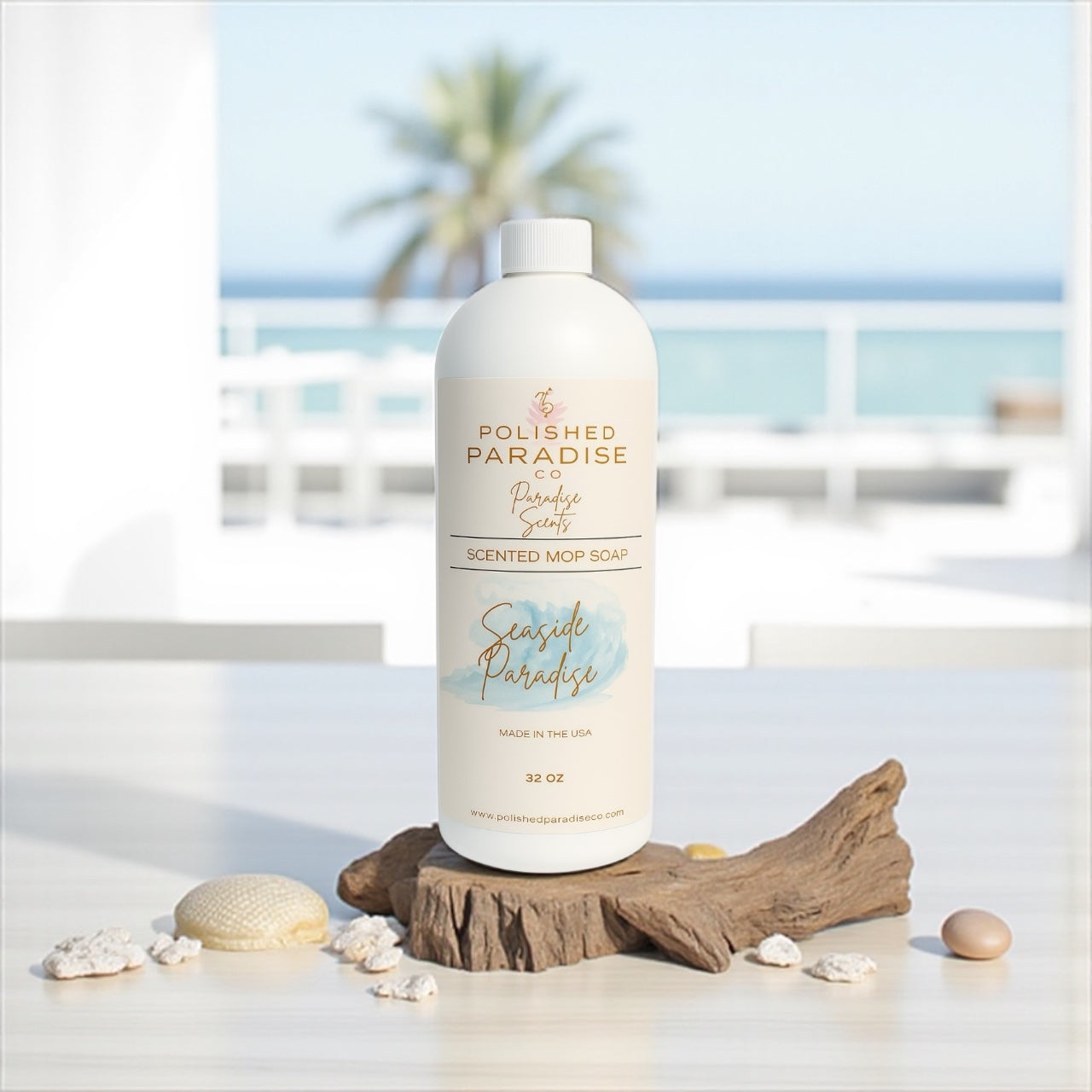 Polished Paradise Co Paradise Scents Tropical Scented Mop Soap Home Fragrance Floor Cleaner 32 OZ