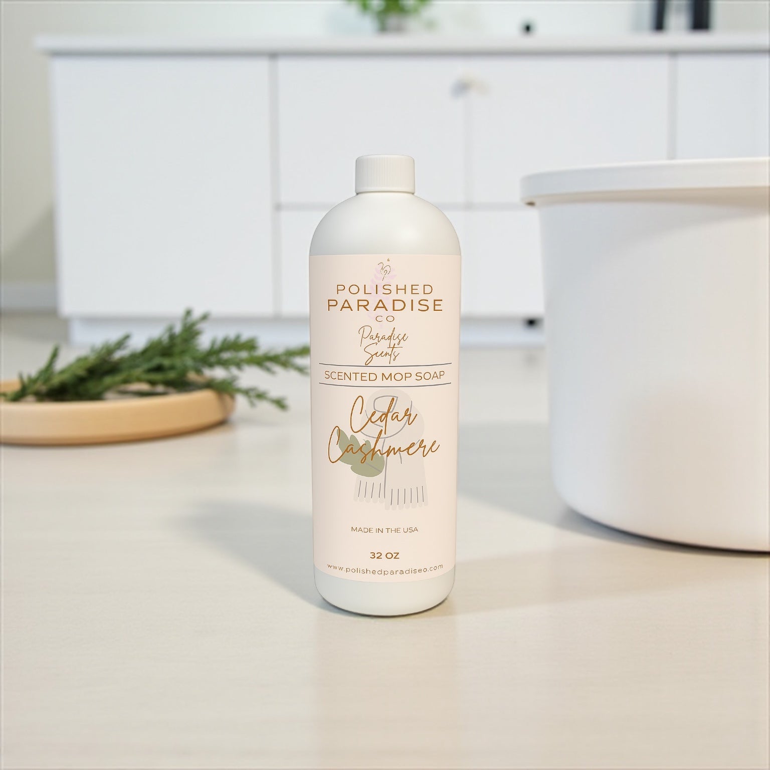 Polished Paradise Co Paradise Scents Cozy Scented Mop Soap Home Fragrance Floor Cleaner 32 OZ