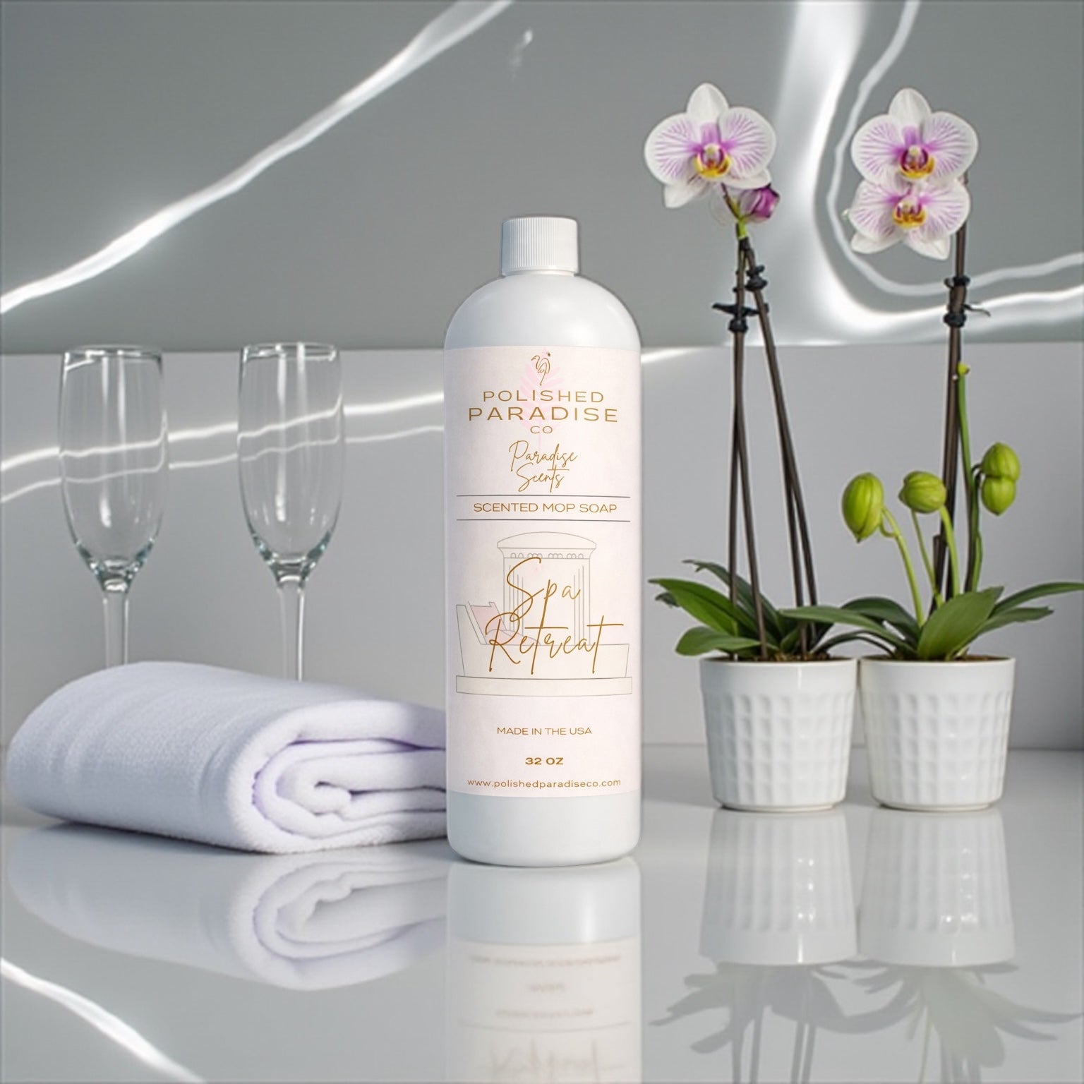 Spa Retreat Luxury Resort Inspired Scented Mop Soap Home Fragrance Floor Cleaner 32 OZ