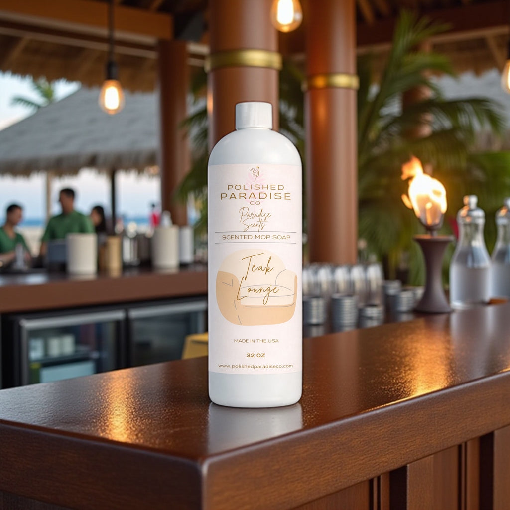 Teak Lounge Luxury Resort Inspired Scented Mop Soap Home Fragrance Floor Cleaner 32 OZ