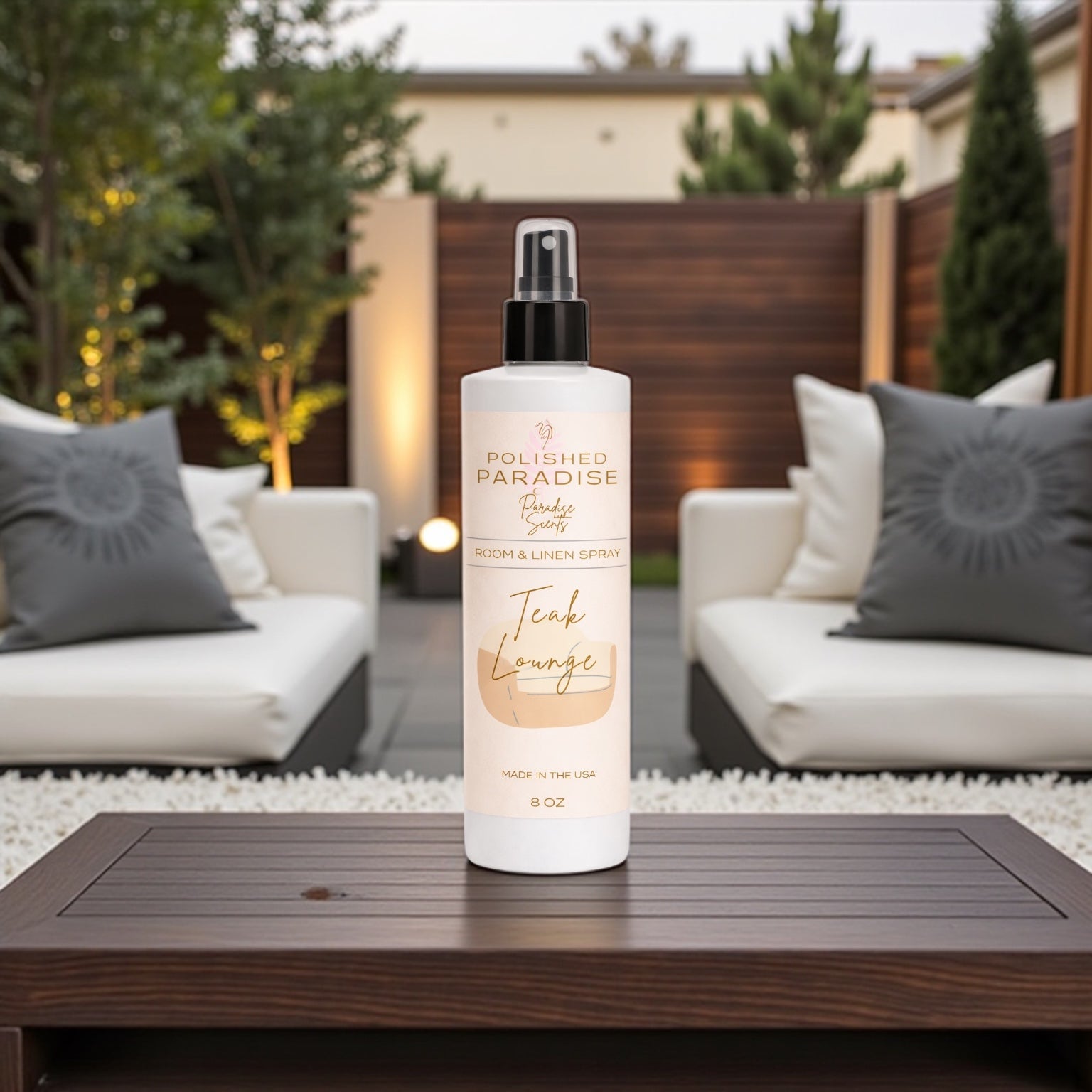 Teak Lounge Room Spray, Resort Collection Luxury Home Fragrance Mist, Air Freshener, 8 oz