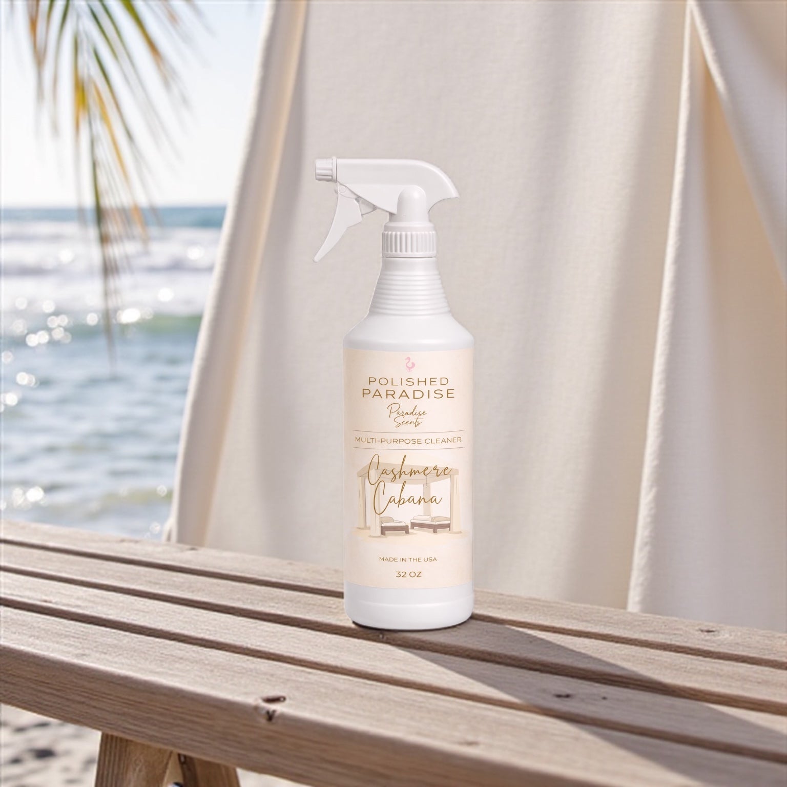 Cashmere Cabana Scented Multi Purpose Spray Resort Collection Home Fragrance Hard Surface Cleaner 32 OZ