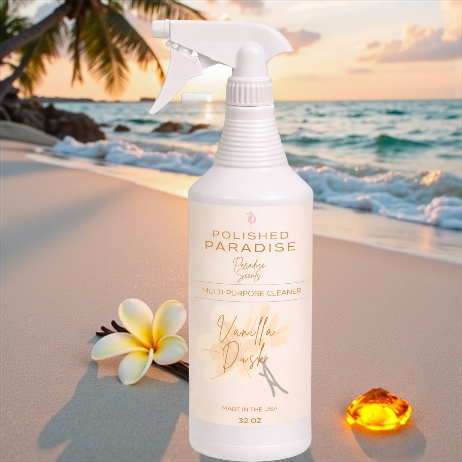 Vanilla Dusk Scented Multi Purpose Spray Home Fragrance Resort Collection Hard Surface Cleaner 32 OZ