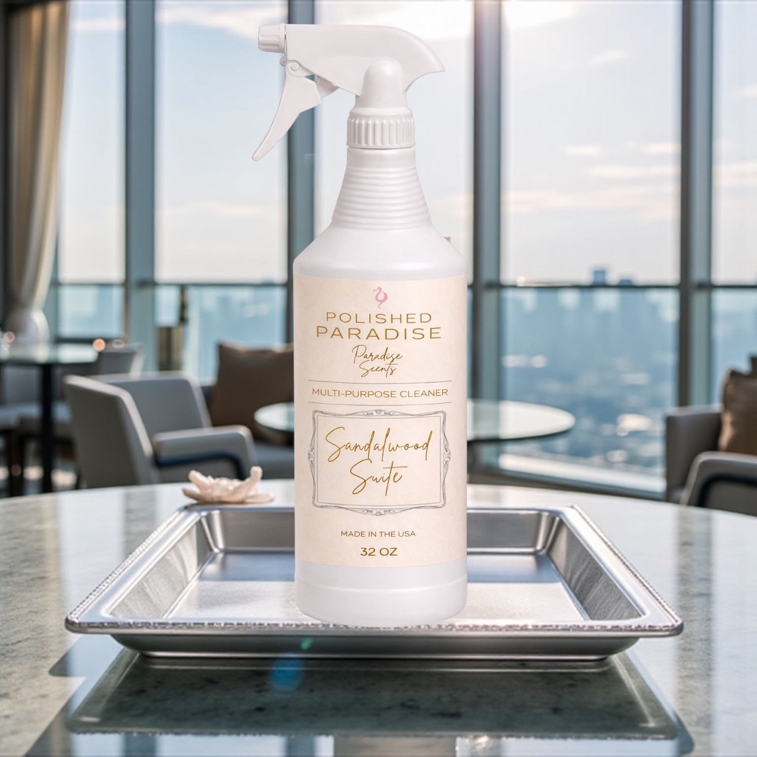 Sandalwood Suite Scented Multi Purpose Spray Home Fragrance Resort Collection Hard Surface Cleaner 32 OZ