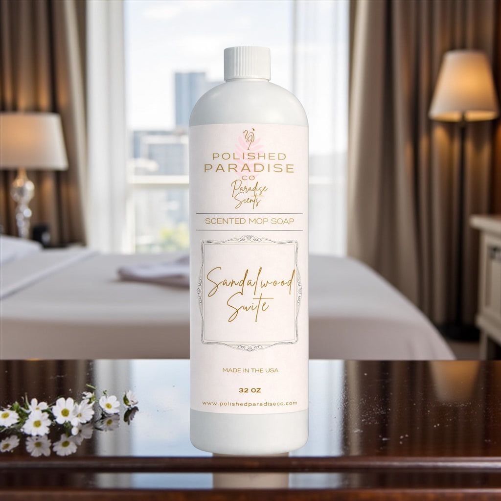 Sandalwood Suite Luxury Resort Inspired Scented Mop Soap Home Fragrance Floor Cleaner 32 OZ