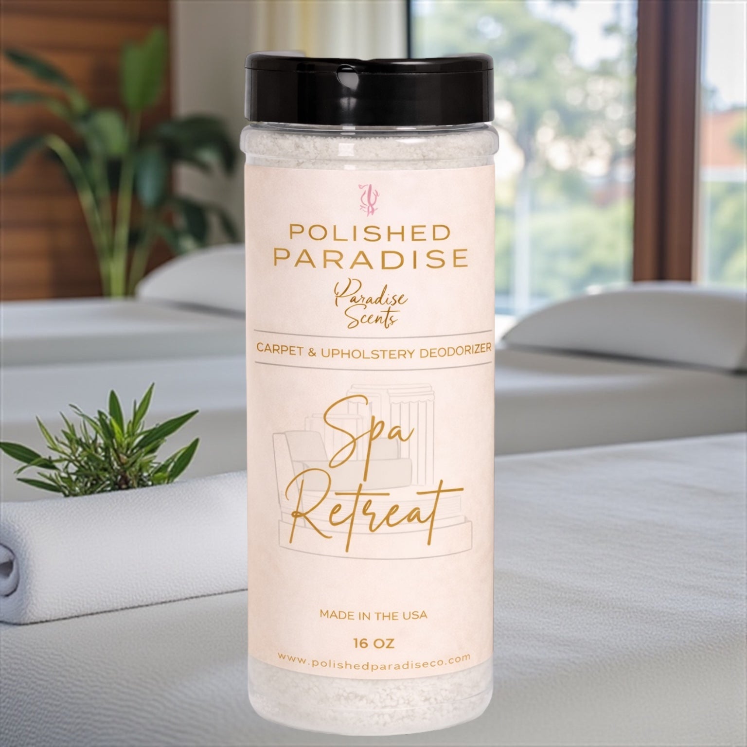 Spa Retreat Carpet and Upholstery Deodorizer Resort Collection Scent Powder for Rugs and Textiles, 16 Oz