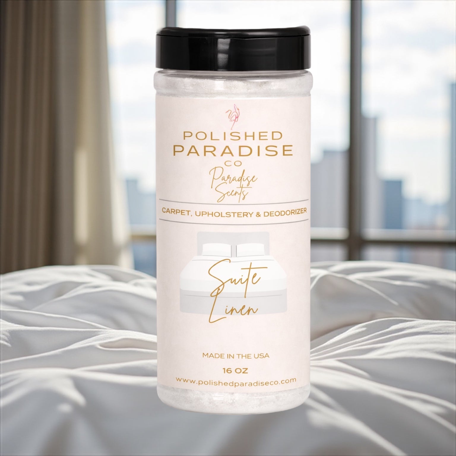 Suite Linen Carpet and Upholstery Deodorizer Resort Collection Scent Powder for Rugs and Textiles, 16 Oz