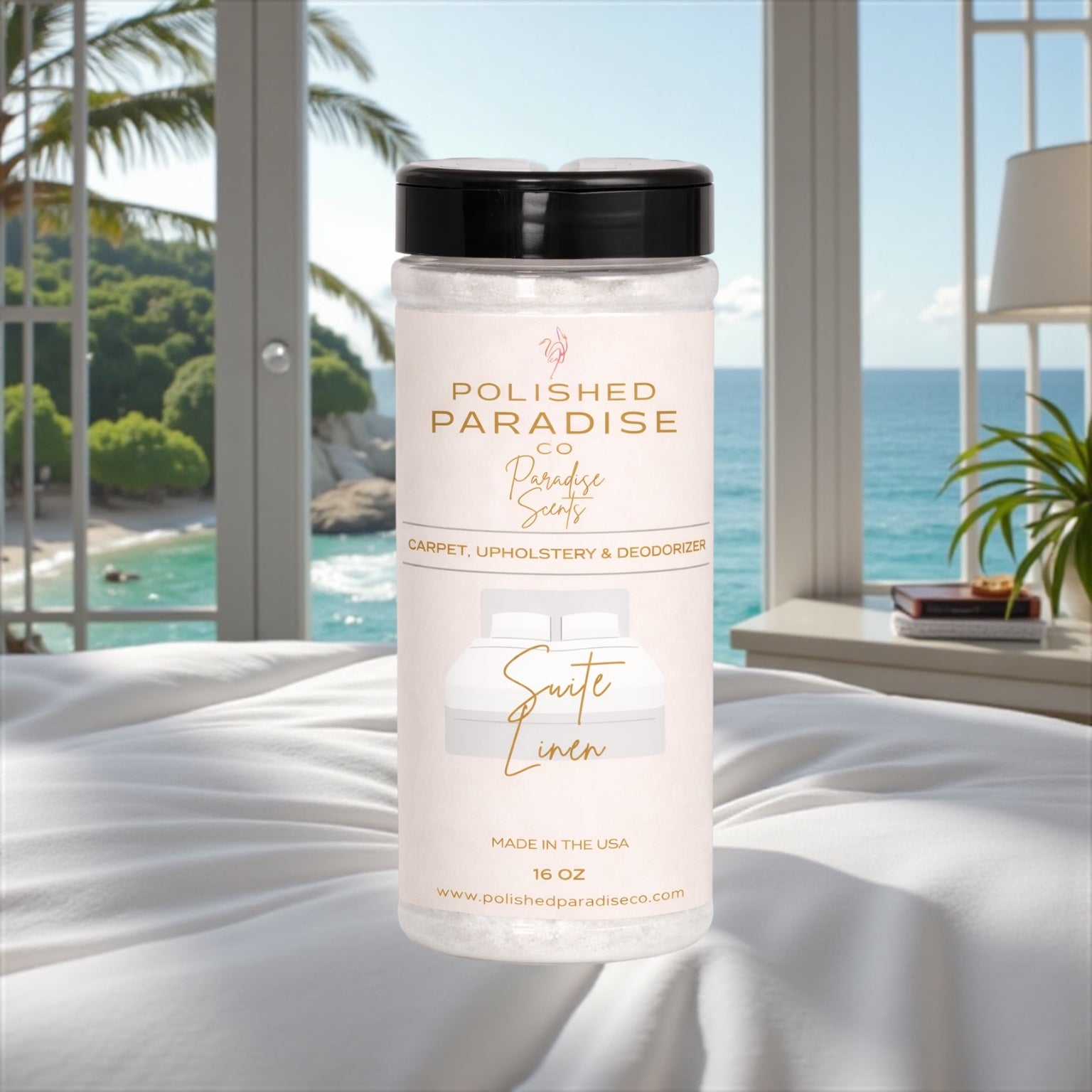 Suite Linen Carpet and Upholstery Deodorizer Resort Collection Scent Powder for Rugs and Textiles, 16 Oz