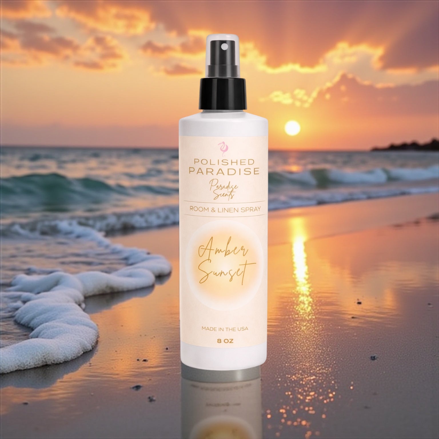 Amber Sunset Luxury Room Spray, Resort Collection Home Fragrance Mist, Air Freshener, 8 oz