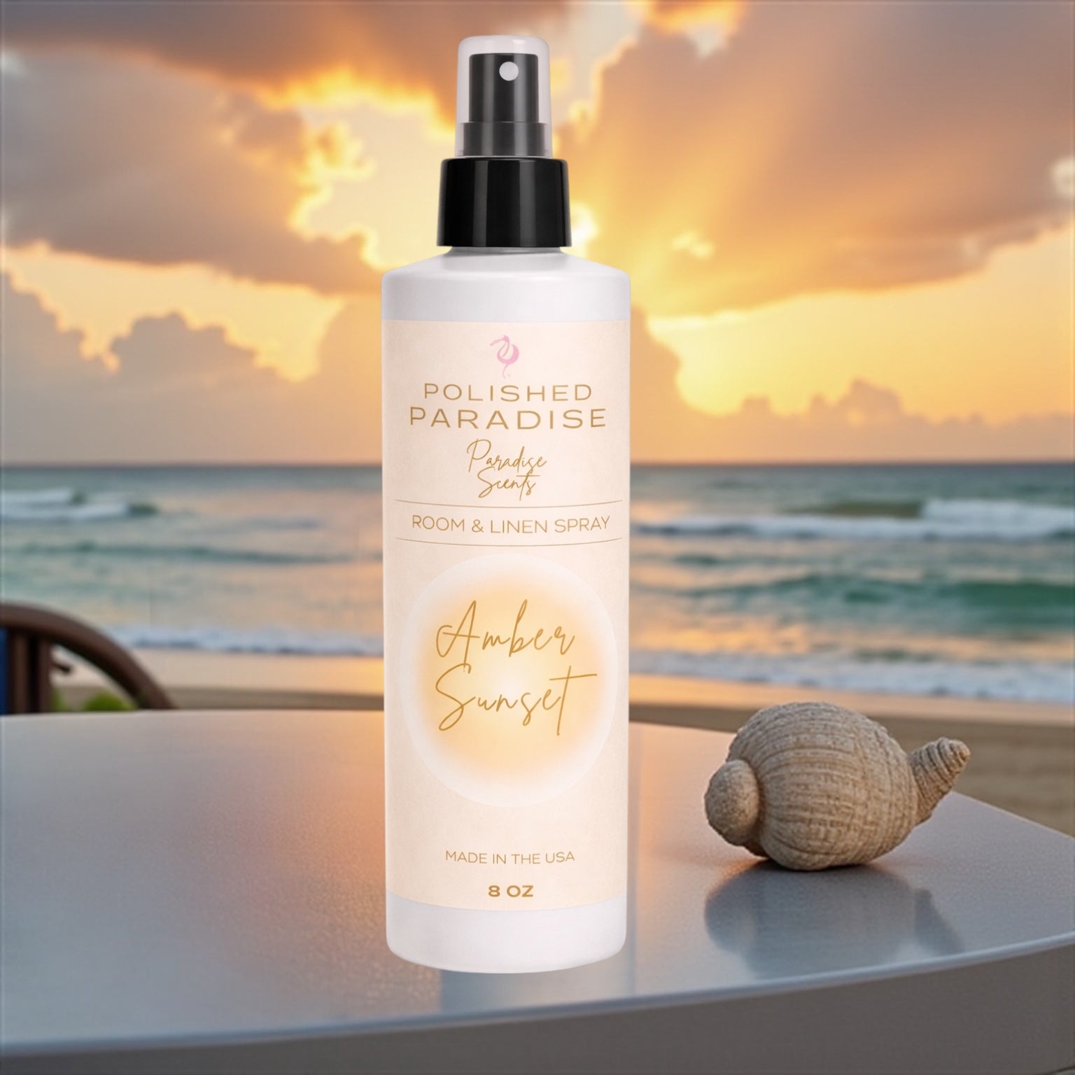 Amber Sunset Luxury Room Spray, Resort Collection Home Fragrance Mist, Air Freshener, 8 oz