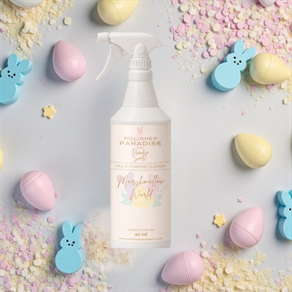 Vanilla Marshmallow World Easter Scented Multi Purpose Spray Holiday Home Fragrance Hard Surface Cleaner 32 OZ