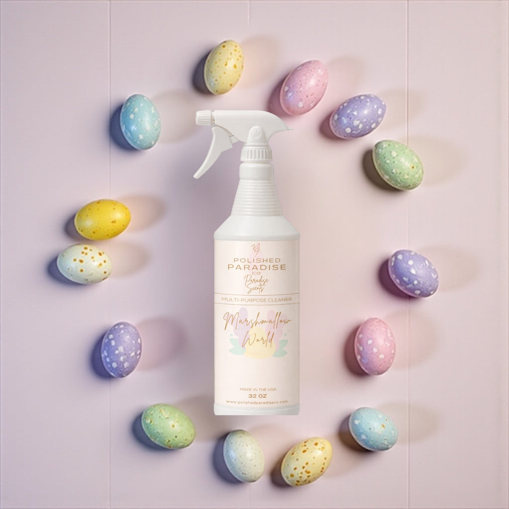 Vanilla Marshmallow World Easter Scented Multi Purpose Spray Holiday Home Fragrance Hard Surface Cleaner 32 OZ