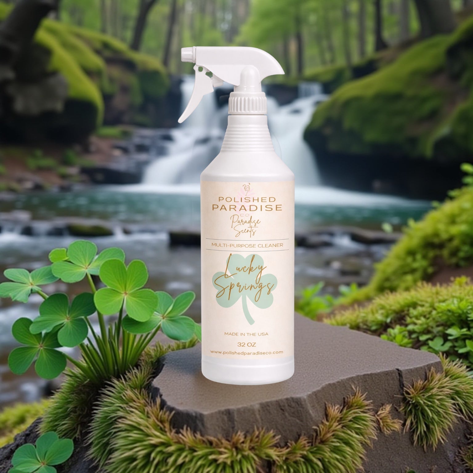 Lucky Springs St. Patrick's Day Scented Multi Purpose Spray Holiday Home Fragrance Hard Surface Cleaner 32 OZ