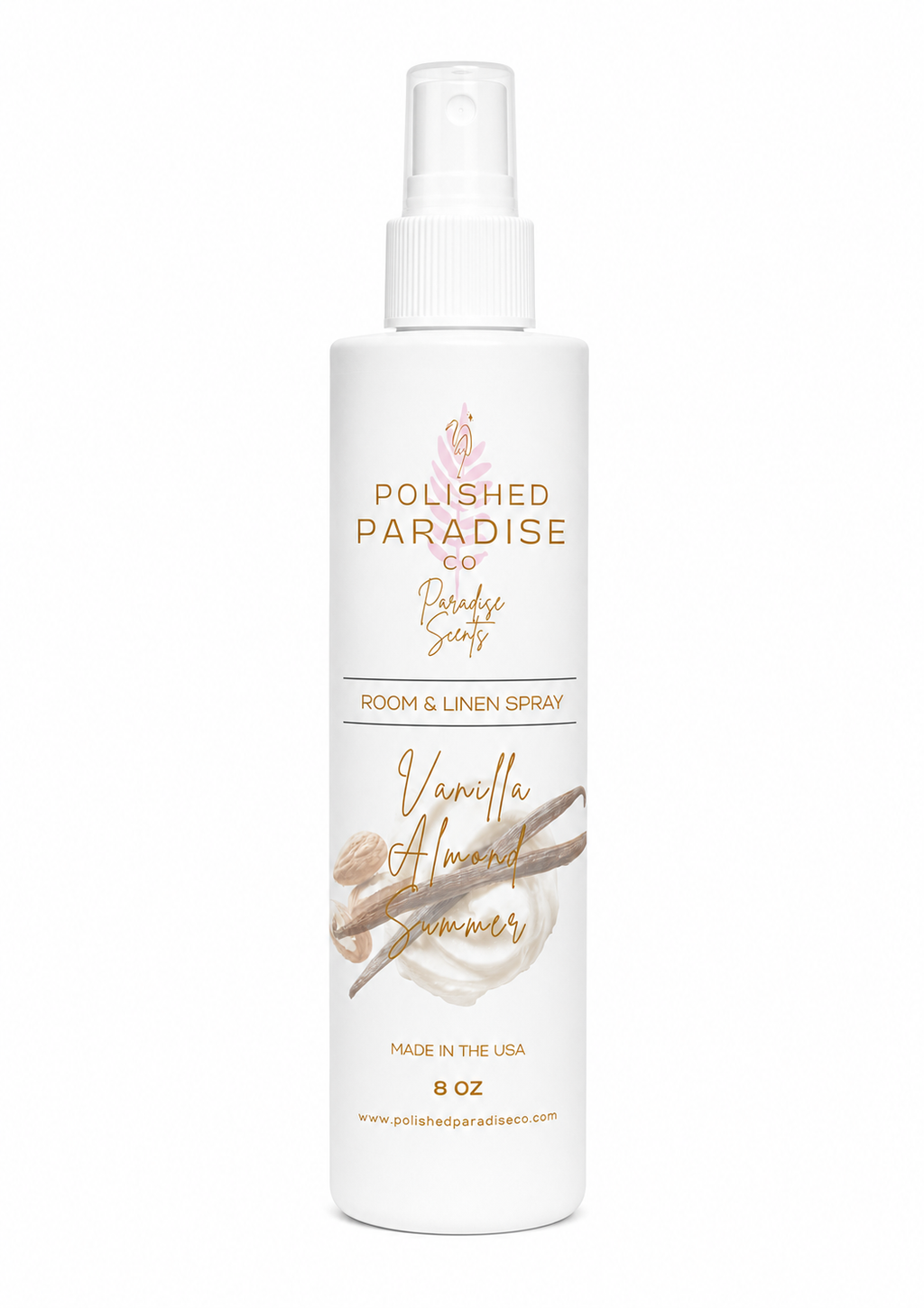 Vanilla Almond Summer Scented Room Spray, Scented Home Fragrance Mist, Air Freshener, 8 oz