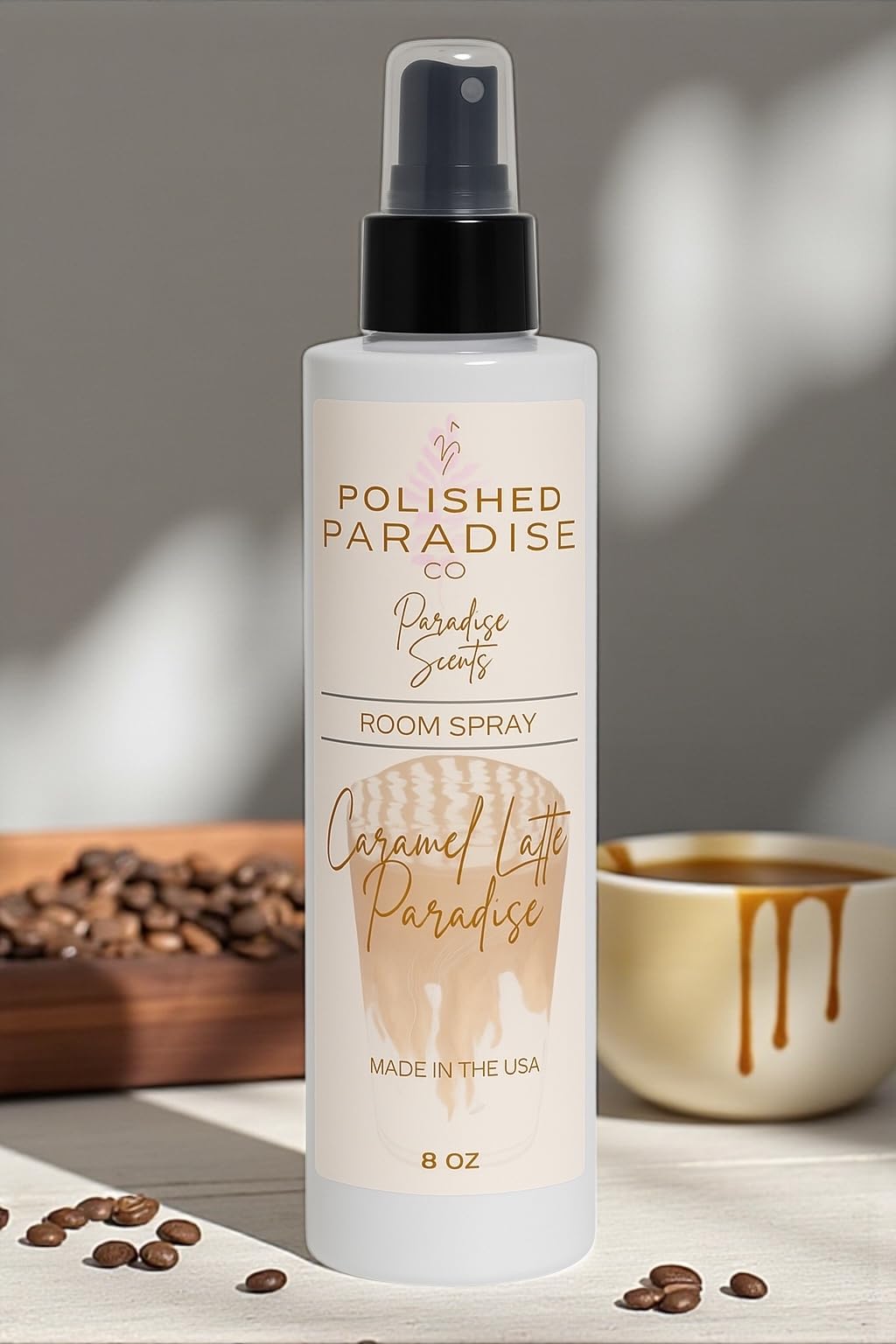 Polished Paradise Co Paradise Scents Room Spray, Fall Home Fragrance Mist, Air Freshener, 8 oz