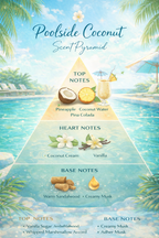 Poolside Coconut Luxury Resort Inspired Scented Mop Soap Home Fragrance Floor Cleaner 32 OZ