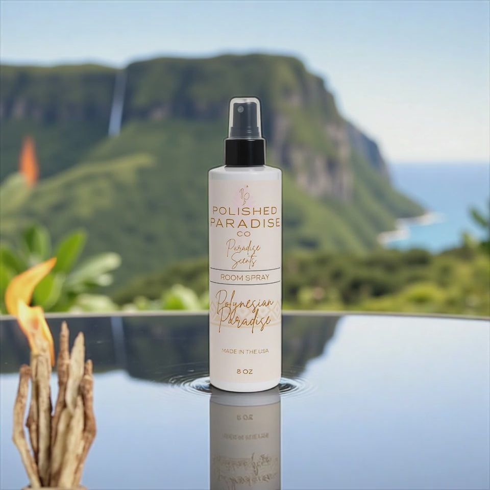 Polished Paradise Co Paradise Scents Room Spray, Tropical Luxury Home Fragrance Mist, Air Freshener, 8 oz