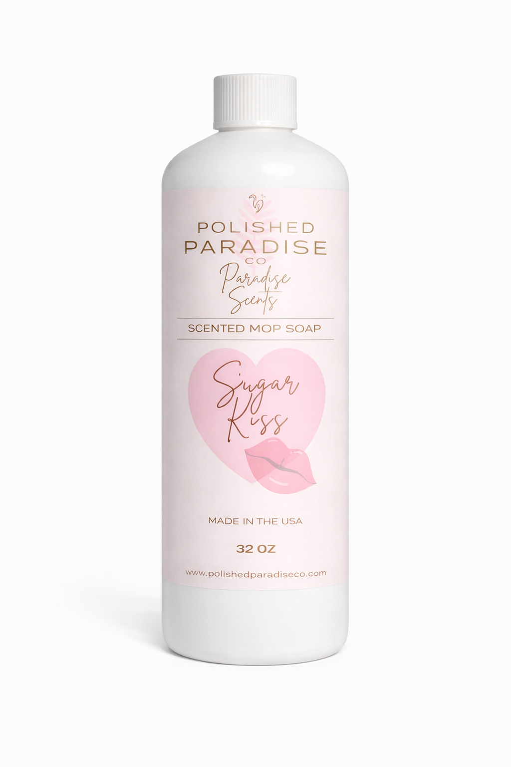 Pink Sugar Kiss Valentine's Day Scented Mop Soap, Holiday Floor Cleaner, Made in USA, 32 Oz