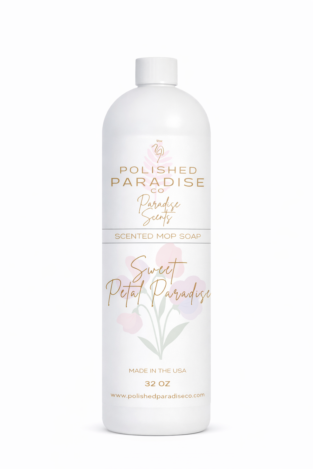Sweet Petal Paradise Scented Mop Soap – Sweet Pea Inspired Luxury Floor Cleaner, 32 oz