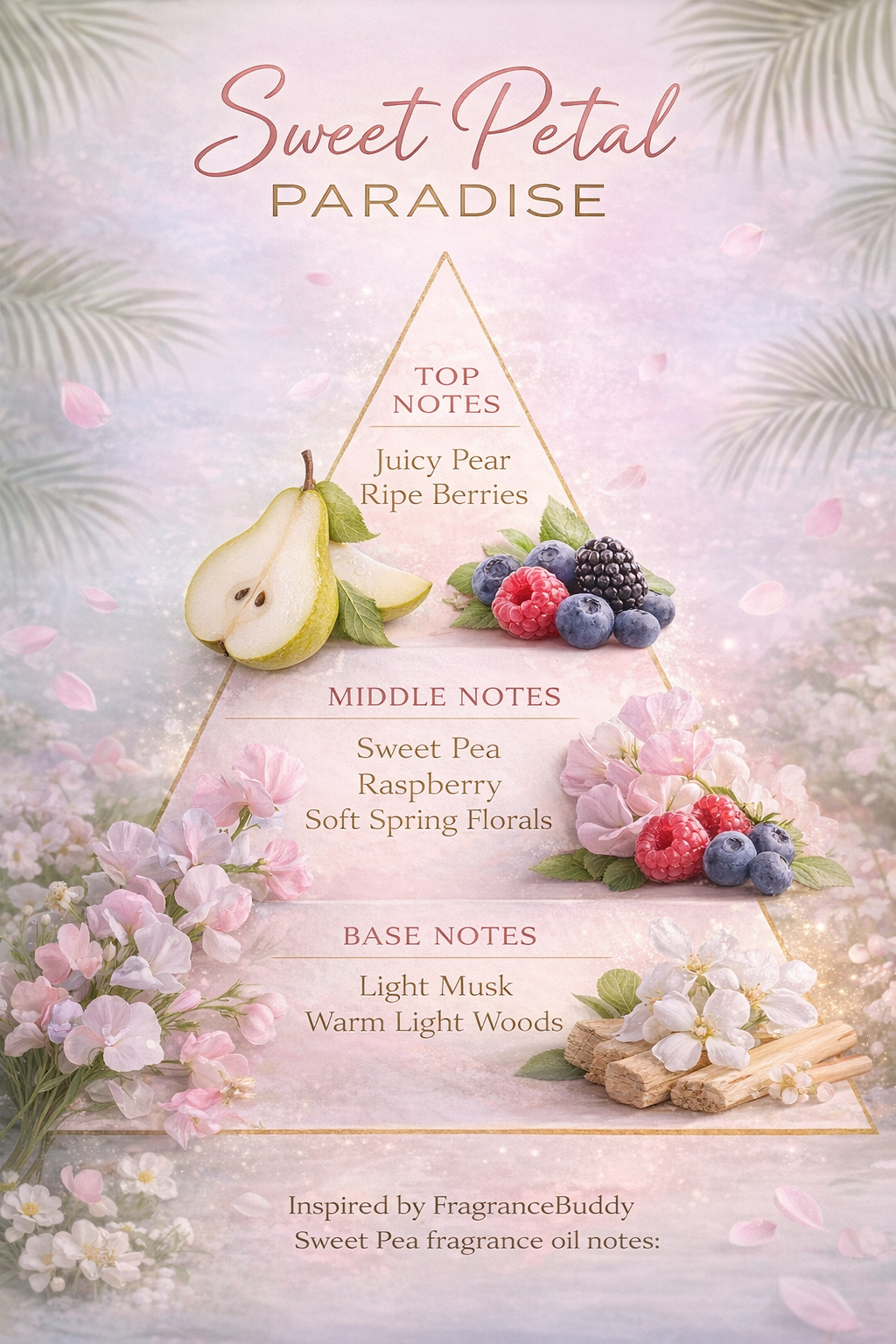 Sweet Petal Paradise Scented Mop Soap – Sweet Pea Inspired Luxury Floor Cleaner, 32 oz