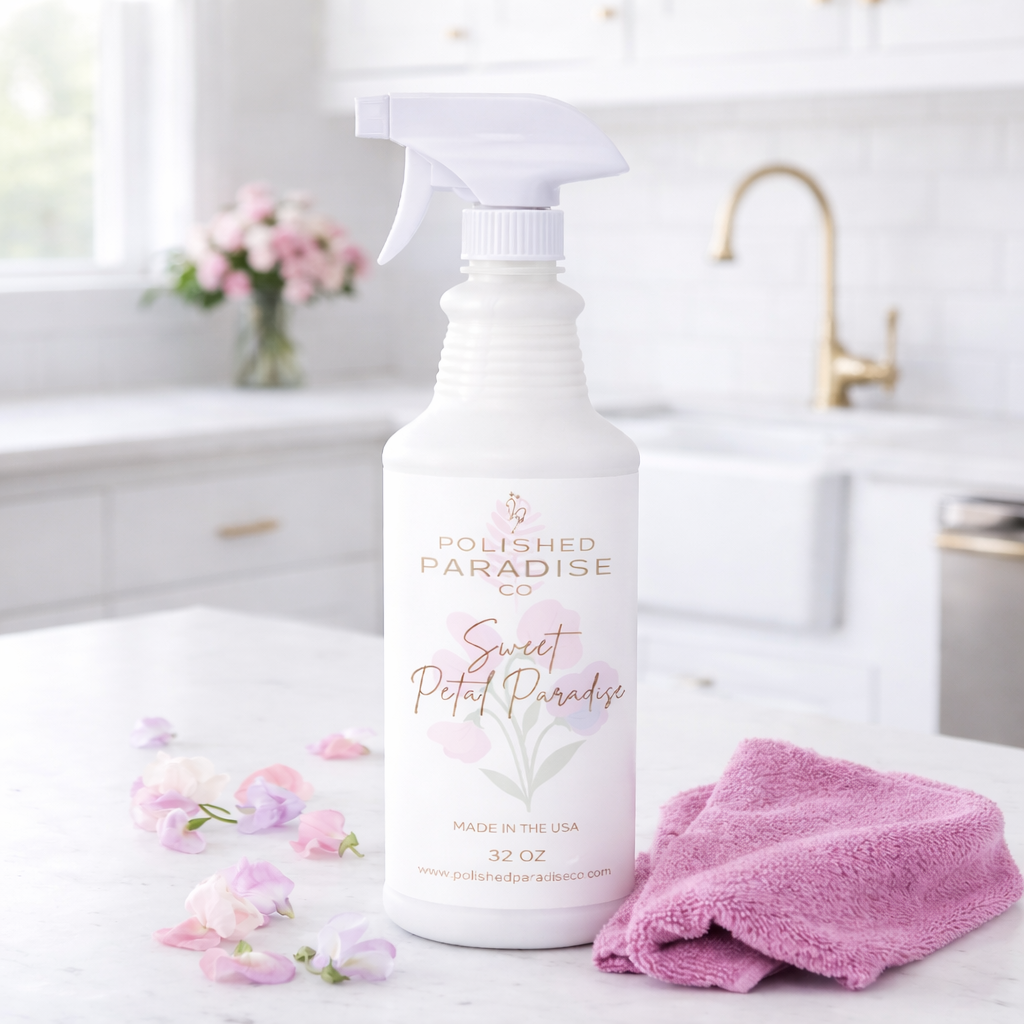 Sweet Petal Paradise Multi-Purpose Cleaner – Sweet Pea Luxury Scented Surface Cleaner | 32 oz